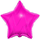 Шар (18''/46 см) Звезда, Фуше, 1 шт.
