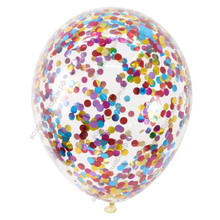 Прозрачные гелиевые шары с блестками, разноцветным мелким конфетти