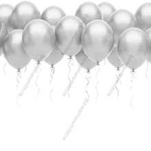 Шары под потолок серебряные