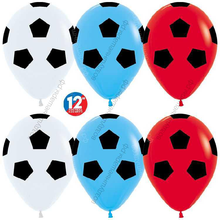 Шар с гелием  Футбольный мяч - флаг России, Ассорти, пастель, 5 ст, 30 см.