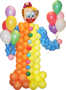 Клоун из шаров большой, плетеный