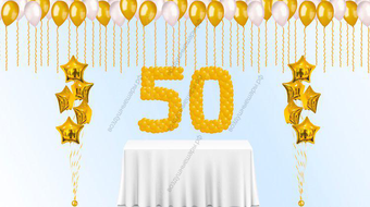 Украшение шарами К 50-летию