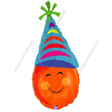 Шар с гелием  Фигура, Смайл в колпаке, 76 см.