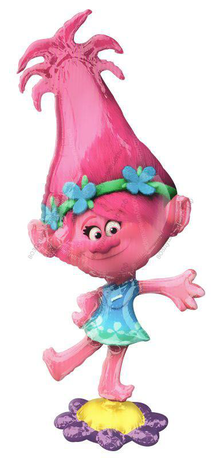 Шар Тролли Розочка с гелием, ходячий