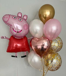 Букет шаров Свинка Пеппа