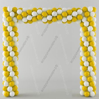 Бело-желтая арочная гирлянда