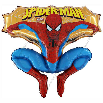 Человек Паук Spiderman гелиевый на желтом, 84 см.