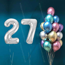 Букет из воздушных шаров на День рождения 27 лет