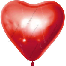Красное сердце Хром, надутое гелием, 25 см