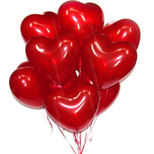 Букет красных сердец больших, 40см