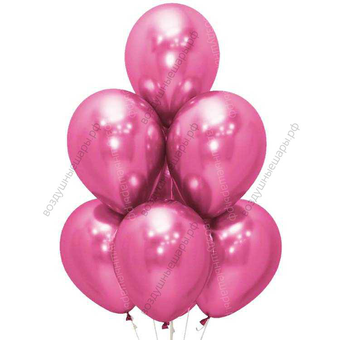Розовый хром шары, Flamingo, с гелием