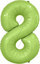 Шар (40''/102 см) Цифра, 8 Slim, Мистик, Фисташковый сатин 1 шт. в уп.