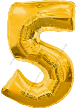 Воздушные шары- цифры ЗОЛОТЫЕ, с гелием