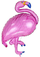 Шар (46''/117 см) Фигура, Фламинго, Розовый, 1 шт.