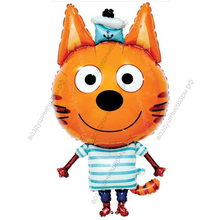 Шар воздушный Коржик Три Кота с гелием, фигура 86 см