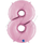 Розовая (pink) цифра 8