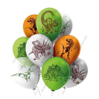 Динозавры, воздушные шары латексные с гелием, 30см