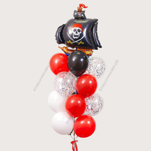 Фонтан из шаров "Полундра" с пиратским кораблем для мальчика
