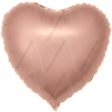 Шар с гелием  Сердце, Розовое Золото, 46 см.