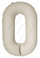 Шар (40''/102 см) Цифра, 0 Slim, Кремовый Латте, Матовый, 1 шт. в уп., B901910MCL