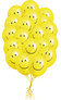 25 шаров Смайлы