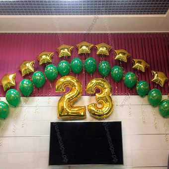 Оформление шариками на День защитника Отечества