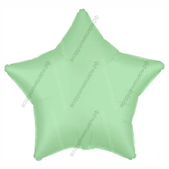 Шар с гелием  Звезда, Мятный, Сатин, 46 см.