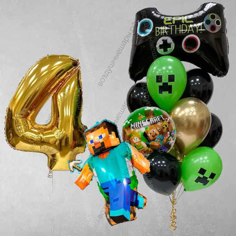 Украшение в стиле Майнкрафт на День рождения 