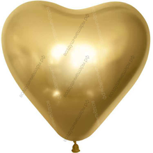 Золотое сердце Хром, надутое гелием, 25 см
