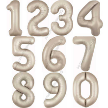 Шары-цифры Кремовый Латте с гелием, 86см