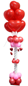Стойка из шаров фонарик-букет из шаров "Валентинов День"