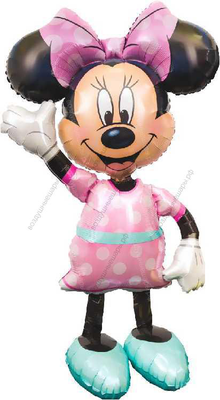 Шар  с гелием, ходячий Минни шар ходячий