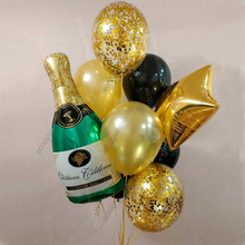 Новогоднее облако гелиевых шаров "Брызги шампанского"