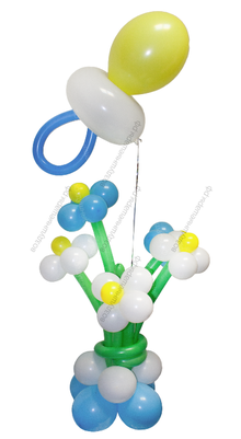 Стойка из шаров "Букет с соской" для мальчика