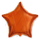 Фольгированный шар (18''/46 см) Звезда, Оранжевый, 1 шт.