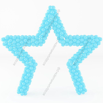 Звезда из шариков огромная на конструкции