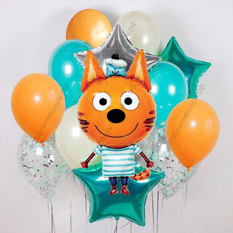 Сет Коржик из гелиевых шаров, Три кота