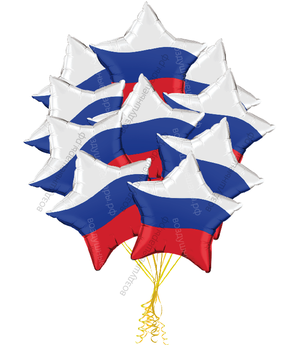 Букет из звезд рисунок триколор