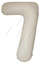 Шар (40''/102 см) Цифра, 7 Slim, Кремовый Латте, Матовый, 1 шт. в уп., B901917MCL