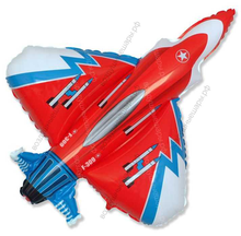 Шар с гелием  Фигура, Истребитель, Красный, 99 см.