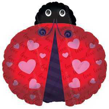 Шар с гелием  Фигура, Божья коровка , Красный, 61 см.