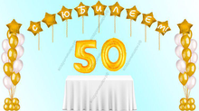 Украшение шарами на юбилей 50 лет "Шик"