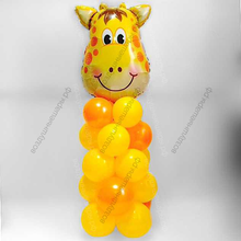 Стойка из воздушных шаров "Пирамидка - Жирафик"