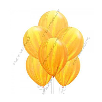 Шары агаты мраморные 12" с гелием