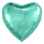 Шар (30''/76 см) Сердце, Бискайский зеленый, Тиффани