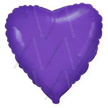 Шар с гелием  Сердце, Фиолетовый, 46 см.