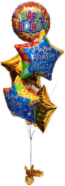 Фонтан из шаров на день рождение "Имениннику" № 3