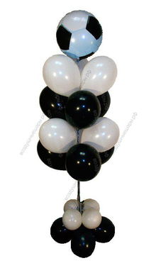 Фонтан из черно-белых шаров "Оле-оле!"