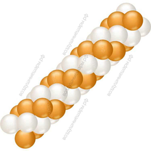 Бело золотая гирлянда из шаров (классическая)