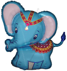 Шар с гелием  Фигура, Слоненок, Синий, 86 см.